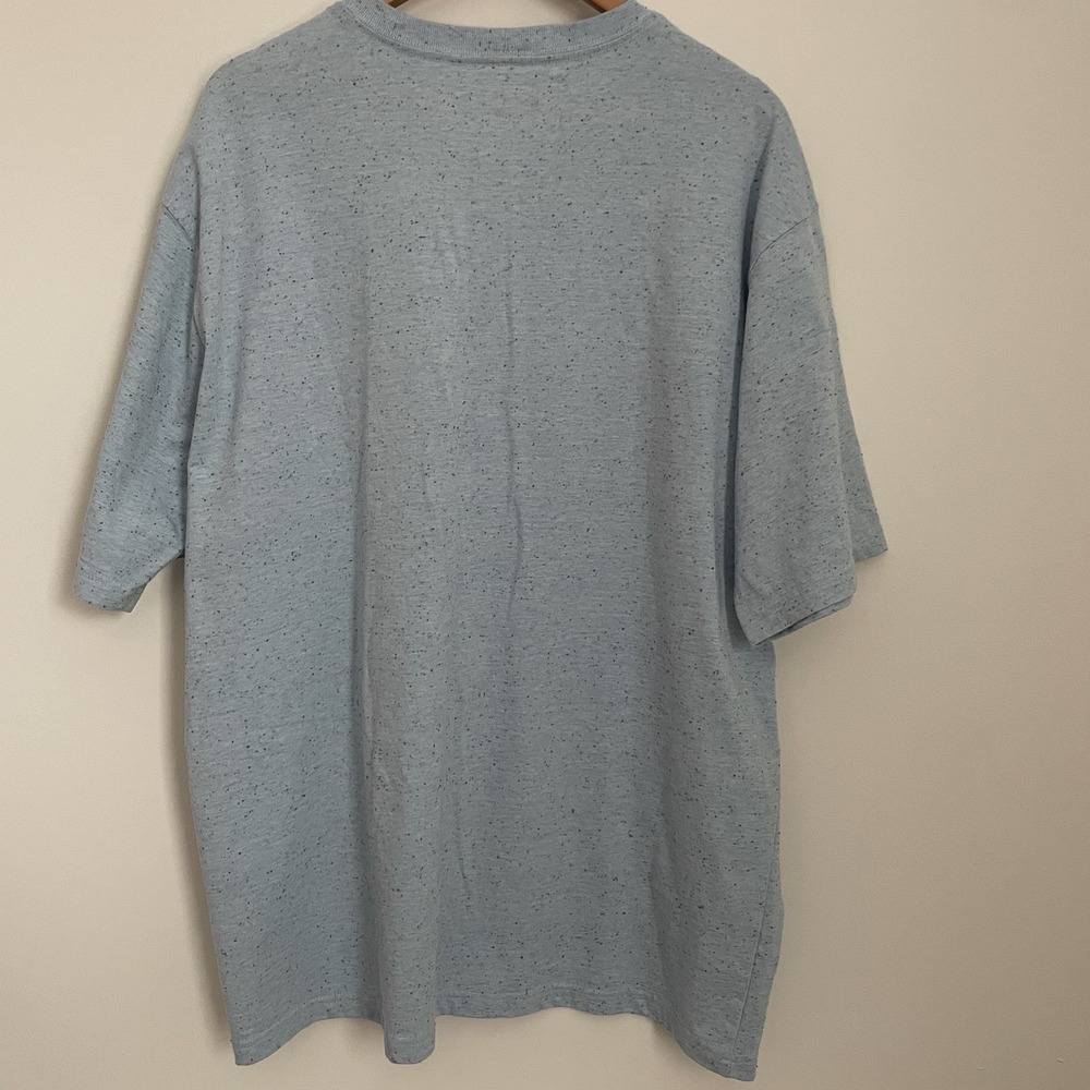 Carhartt Mens XL Light Blue Loose Fit‎ Shirt Logo Pocket Workwear Cotton Blend - Picture 9 of 11